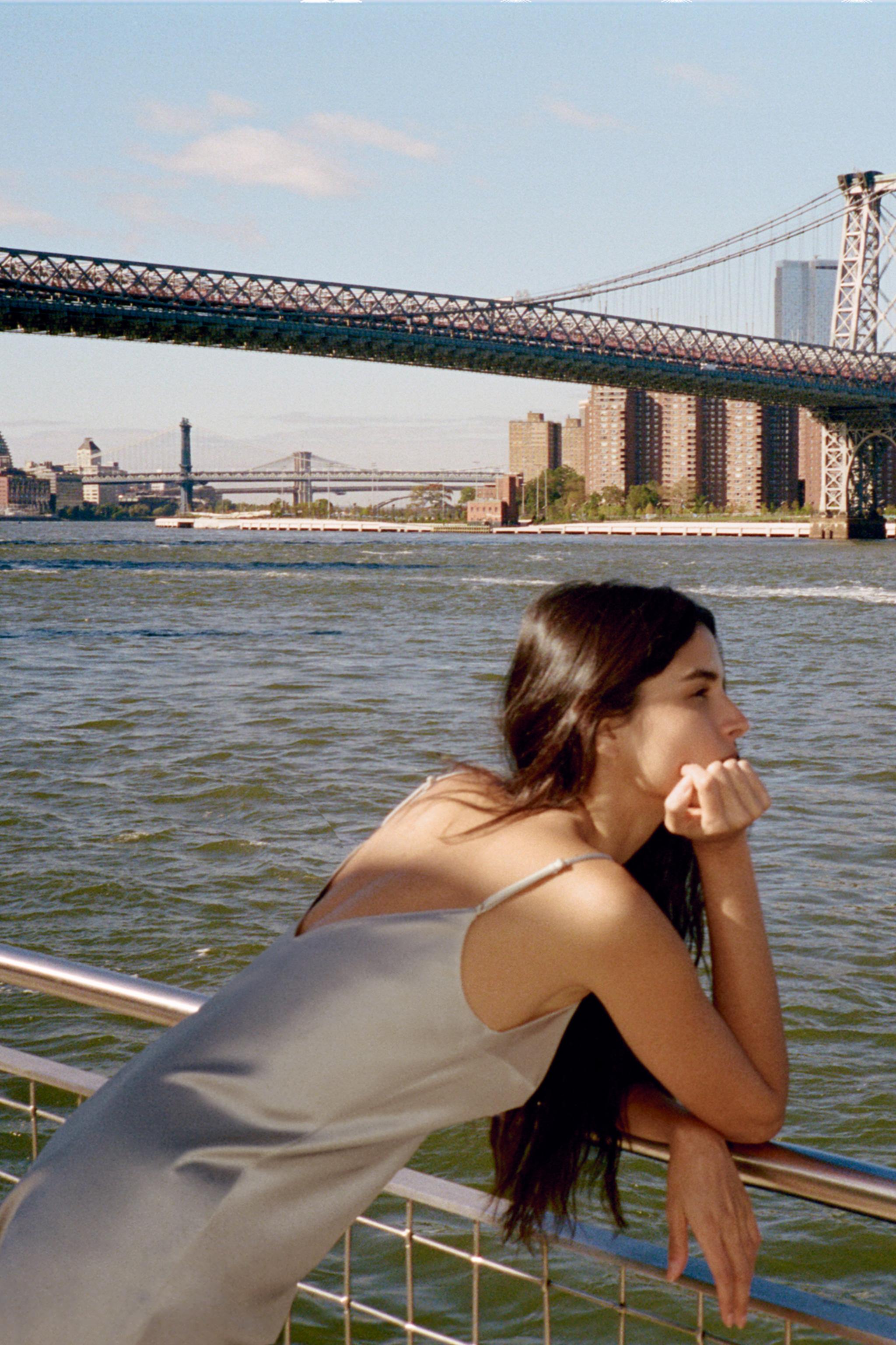 ASYMMETRIC SATIN EFFECT LACE DRESS